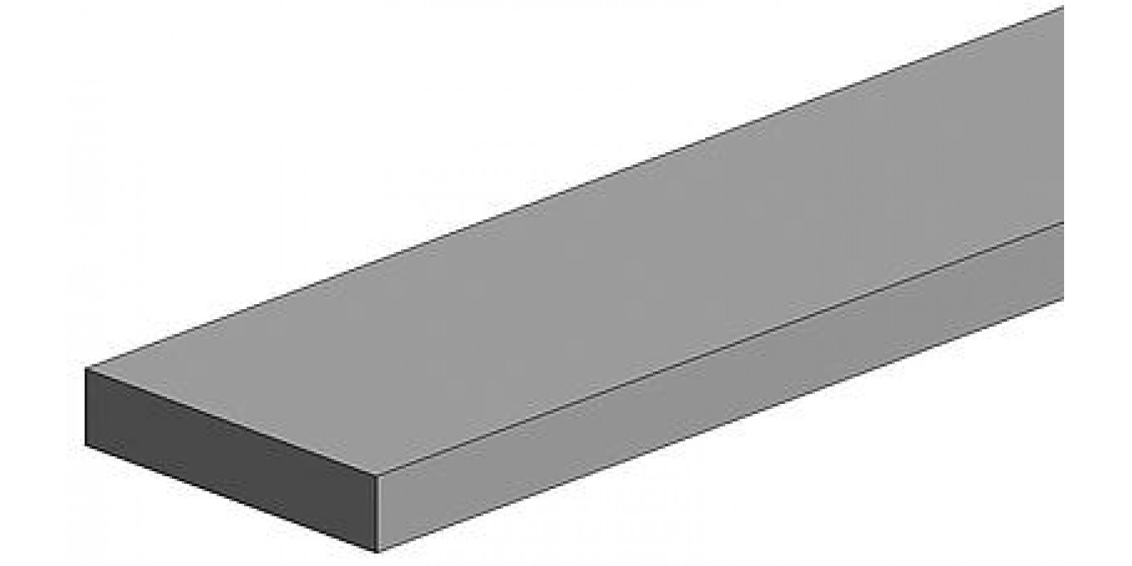 FA508404  Scale 1:87: White polystyrene strips, 0.01