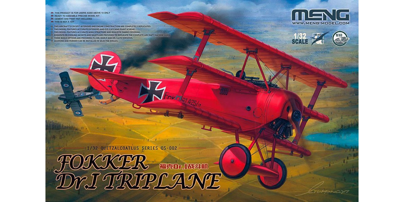 FA912757  1/32 Fokker DR I Roter Baron 